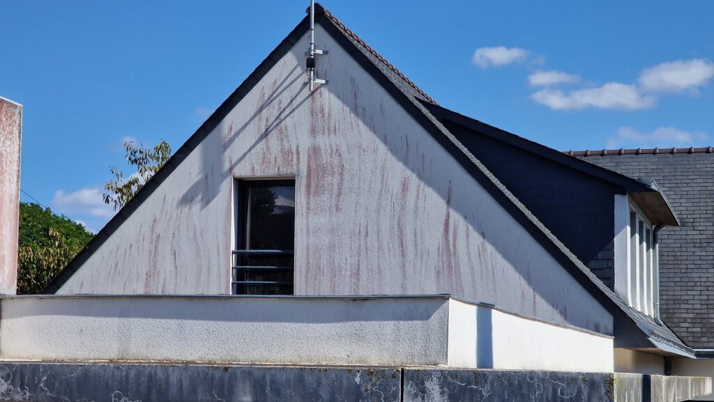 Pignon avant ravalement de façade